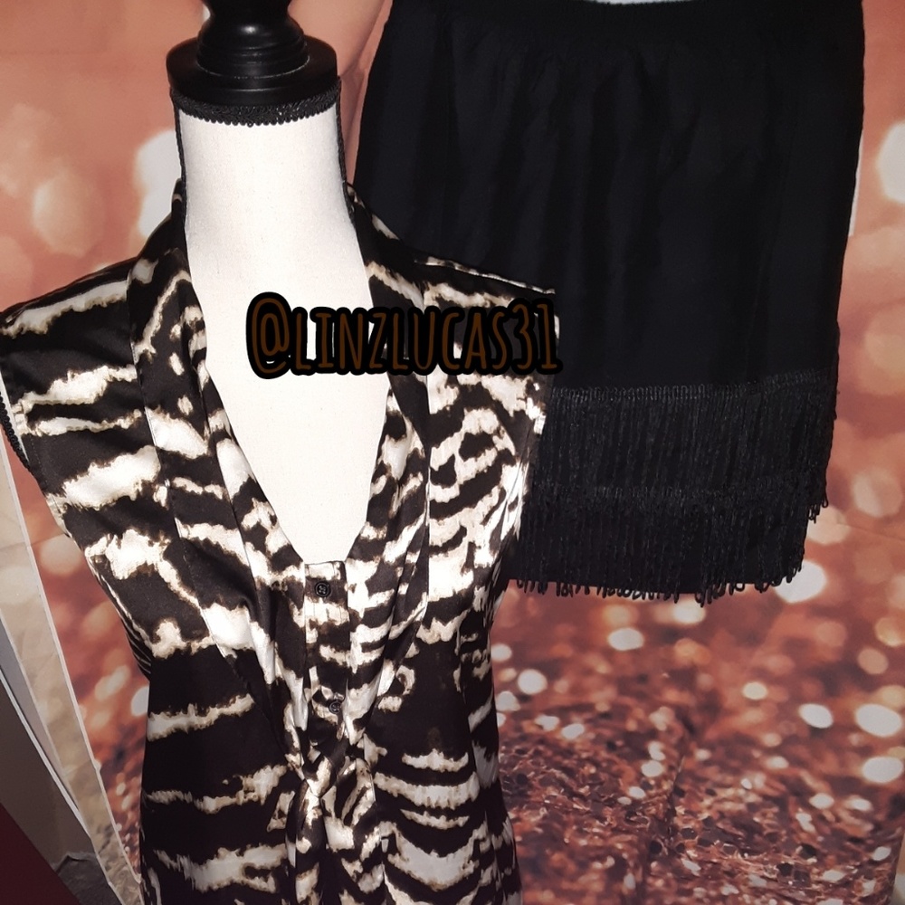 VENUS layered fringe skirts, NWT